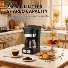 SOKANY 04045 Fully Automatic American Coffee Maker. 2-In-1 For Coffee And Tea. Comes With Coffee Spoon, Coffee Pot And Filter. 650W High Power, 750ml Large Capacity, LED Display. One-Touch Operation. Metal Body. Suitable For Making Coffee, Tea And Other Beverages. Ideal For Home And Office Use, Must-Have For Coffee Lovers.