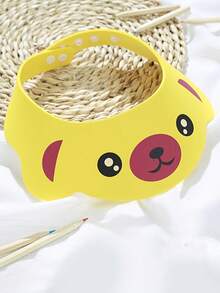 1个可调节防水儿童浴帽 - 卡通设计，EVA材质，柔软便携，3种颜色可选，浴室必备，适合各种头型，浴室配件，儿童洗浴用品