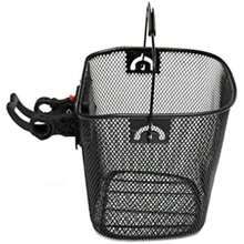 SEAFON Canasta de Bicicleta Delantera de Alambre Metálico, 34x25x26 cm, Desmontable con Liberación Rápida, Resistente y Ligera para Manillar, para Compras, Paseos y Transporte de Mascotas(default) - Multicolor - Ver 5