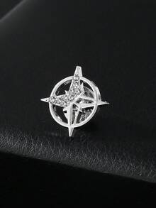 六芒星胸针，男士西装翻领别针，衬衫领夹，个性化徽章