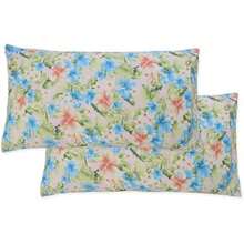 Elegant Comfort - Juego de 2 Fundas de Almohada Ultra Suaves con Estampado de Rayas, Microfibra de Calidad de Hotel de 1500, Suave y Suave, Cierre de sobre, 2 Piezas, ,(King Magnolia) - Multicolor - Ver 1
