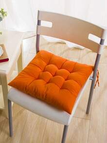 1/4pcs Casual Polyester Chair Cushion, Machine Washable, Durable Knitted Design, Comfortable Support, Suitable For Garden, Dining, Office Chairs, Versatile Use, Size 40x40x5cm, Living Room Chair Pad