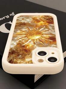 1件装时尚个性化奢华太阳图案美学加厚防震防指纹全包软壳手机壳，兼容 16/16Pro/16Plus/15/15ProMax/15Pro/11/12/13/14ProMax/11Pro/11ProMax/12Pro/12ProMax/13Pro/13ProMax/14Pro/14ProMax/16ProMax/16/16Pro/16Plus，简约创意 - 彩色 - 查看 4