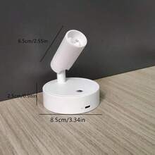 1 قطعة بقعة إضاءة متعددة الوظائف بتقنية LED، ضوء حائطي مغناطيسي، 3 أوضاع لون قابلة للتعتيم - بلمسة تحكم، تركيب سهل، مثالي للنباتات والأعمال الفنية - بطارية قابلة لإعادة الشحن عبر منفذ USB - مثالي لغرفة النوم والصالة والممر، لا حاجة للثقب، دوران 360 درجة بلمسة