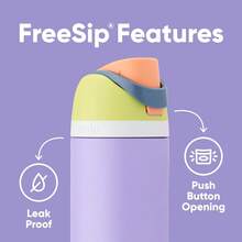 Insulated Stainless Steel Water Bottle With Straw, Sports Water Bottle, Great For Travel, 24 Oz, Denim - Pink - View 2
