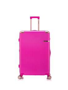 Sanzheng 4-Piece Ultra-Light Hardside Luggage Set – Multi-Color, Silent 360° Spinner Wheels, 14–30" Suitcases For All Travelers - Màu Hồng Tươi - Xem 3