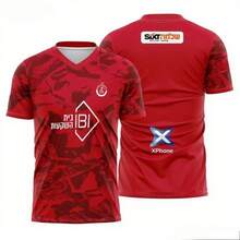 Camiseta deportiva de manga corta de secado rápido para hombre y mujer, Hapoel Tel Aviv Football Club, verano 2026 - 3DDUANX01606 - Ver 12
