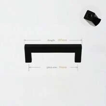 1pc/4pcs Black Square Cabinet/Drawer/Wardrobe Handles, Furniture Kitchen Door Knobs - Black - View 9