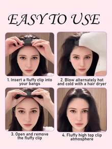 蓬松刘海发夹，刘海造型测量夹，男女通用厚发夹，男女通用蓬松发夹 - 头发测量夹造型工具，蓬松梳式蓬松刘海夹适用于打造蓬松发根造型，无需发蜡即可打造蓬松自然的无痕发型，不伤发质 - 彩色 - 查看 6