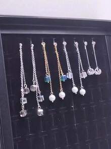 1pc 36/100 Holes Ring Box Jewelry Display Box Dustproof Transparent Storage Box With Lid - Multicolor - View 4