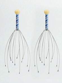 1/2个头部按摩器,头部抓挠头皮按摩器,头皮按摩放松抓挠器,头部按摩促进头发生长并缓解身体压力,护发,美容美发工具,头发护理 - 彩色 - 查看 15