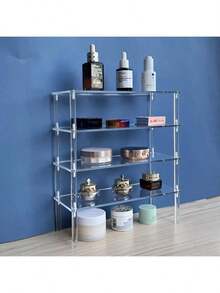 1pc Acrylic Jewelry Display Stand, 1/2/3 Tier Jewelry Display Rack, Cosmetic & Perfume Display Stand, Used To Display Jewelry, Accessories, Cosmetics & Perfumes - Clear - View 8