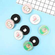 1/2 Pcs - Makeup Brush Cleaning Sponge Box, Portable Quick-Dry Eyeshadow Brush Case, Lazy Makeup Brush Cleaning Sponge That Won't Damage Bristles, Cute Cat And Bear Shapes, Perfect For Cleaning Makeup Brushes And Beauty Tools - Multicolor - View 7