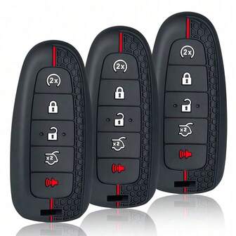 New Luxury Silicone Key Case Cover For Edge Explorer Escape Flex Focus For Lincoln MKS MKT 5 Buttons Remote Key Fob Case Car Key Fob, Key Fob Case, Key Fob Holder, Key Fob Storage