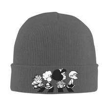 Mafalda & Friends Cartoon Beanie - Black Knit Winter Hat With Elastic Fit, Warm & Stylish For Men & Women, Perfect For Outdoor Sports & Casual Wear, Ideal Gift For Fans, Winter Headwear| Playful Design| Acrylic Beanie - 灰色的 - 查看 11
