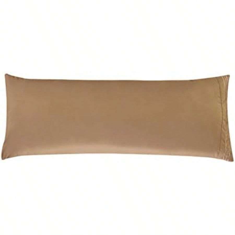 Elegant Comfort Juego de Funda de Almohada de Lujo Ultra Suave de 2 Piezas de 1500 Hilos, Microfibra de Calidad egipcia, Doble Cepillado, Resistente a Las Arrugas, tamaño King,(Gris pardo Body Pillowcase) - Multicolor - Ver 1