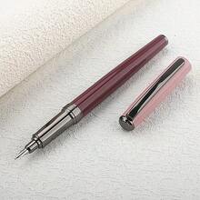 Luxury Matte Metallic Morandi Blue Ballpoint Pen, 0.38mm Tip, Ink Pen, Office Business Writing Gift