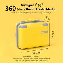 广纳288/240/168/120/72/60/36/24/12色直液丙烯马克笔学生用美术专业绘图绘画彩色软头马克笔纸感可叠放DIY涂鸦涂色书彩色笔可画玻璃石头防水人体彩绘画笔圣诞礼物