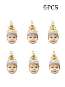 LICVIC 定制照片和年龄生日装饰，个性化生日帽装饰，定制生日快乐横幅，可定制图片横幅拉旗，生日礼物，派对旗帜，周年纪念，毕业庆祝，各种派对，男士，女士，朋友，客厅，卧室，装饰 - 風格A - 查看 9