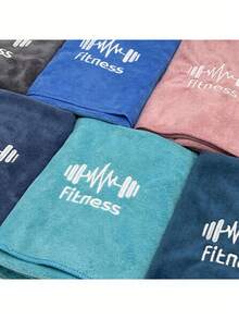 2条多色超细纤维健身毛巾（15.8英寸 x 37.4英寸），超厚吸汗，适用于健身、瑜伽、游泳、露营、网球、运动和跑步，也可用作派对用品、沙滩必备品、游泳池用品，男女皆宜。 - 彩色 - 查看 6