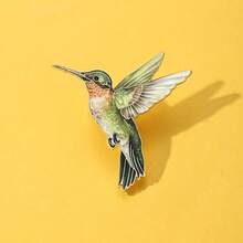 Green Hummingbird Enamel Brooch Pin Fashion Decorative Brooches Ornaments Lapel Bag Badges Jewelry Gifts - Green - View 6