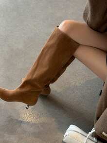 Botas altas para mujer - gris soltero - Ver 4