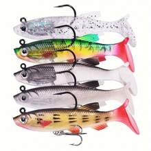 [Soft Bait] Soft Bait With Lead Head 5pcs Jig Wobblers, Artificial | Fishing Lure Set For Sea Bass Catfish Pike | Freshwater Saltwater - 5pcs - View 6