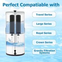Water Filter Replacement For Berkey® BB9-2 Black Activated Carbon Filters, Compatible With Berkey® Gravity Water Filter System, Pack Of 2 - 黑色 - 查看 4
