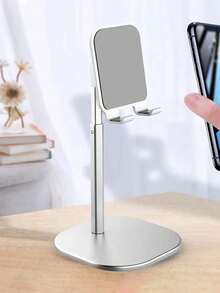 1个可调节金属手机/平板电脑桌面支架，多角度支架，适用于直播，兼容、安卓手机，生日礼物，送给家人、朋友，适用于办公室、宿舍和家庭使用，360度旋转手机支架，承重力强。