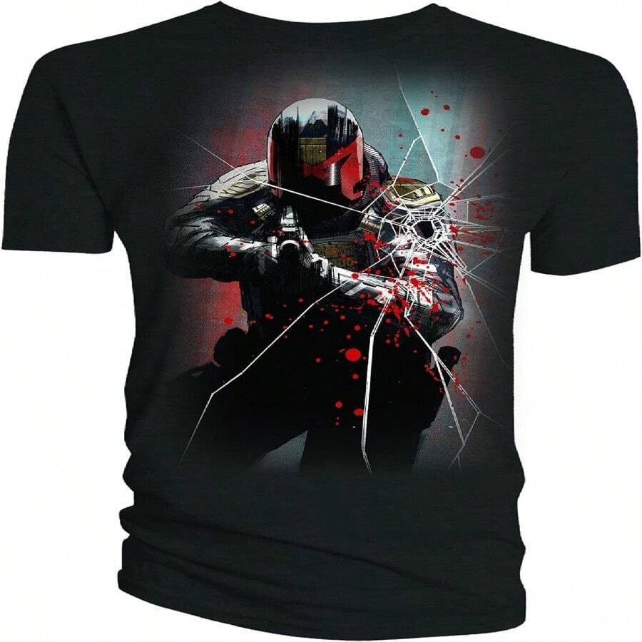 Judge Dredd Movie Underbelly Comic Art Adult.Jpg - Black - View 1
