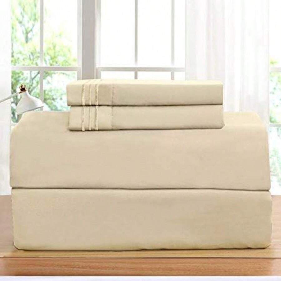 Fundas de almohada de 2 piezas, antiarrugas, resistentes a la decoloración y a las manchas, hipoalergénicas, , , 1(Queen Crema) - Multicolor - Ver 1