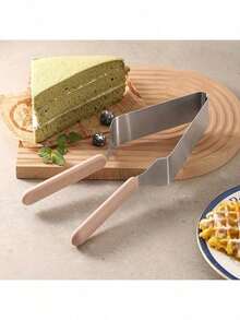 1pc Stainless Steel Cake Slicer Knife And Double Handle Cake Server, Adjustable Cake Cutter Set For Cake Serving, Pie Serving, Wedding Cake Cutting - Multicolor - View 6