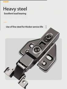 2pcs/4pcs Black Gun Color Hinges Aluminum Frame Cabinet Door Damper Silent Cushion Bookshelf Display Glass Door Kitchen Cabinet Hinges Home Decor Hardware Soft Close Spring Hinge - Multicolor - View 9