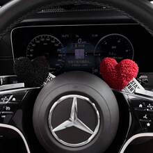 1pc Heart-Shaped Gear, Decorative Steering Wheel, Gear Lever, Central Control Screen, Wiper, Turn Signal, Car Interior Decoration Ornament - Multicolor - View 9
