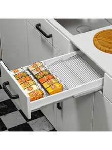 4pcs/8pcs Kitchen Spice Drawer Organizer, Categorize And Neatly Store Various Seasonings (Such As Salt, Sugar, Spices, Etc.), Transparent Compartment Design For Easy Access, Suitable For Home Kitchen, Small Catering Kitchens, Solves The Problem Of Messy Seasonings And Inconvenient Retrieval, Improves Cooking Efficiency. - Transparent - View 6
