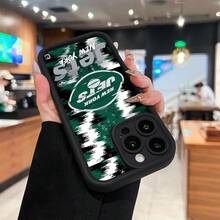 Funda para teléfono con el logo de los New York Jets, compatible con fundas ,  17,  16 Pro Max,  15 Pro Max,  13 y  12. Fabricada en silicona TPU resistente, esta funda ofrece una excelente protección contra caídas e impactos, con un agarre elegante y cómodo. Perfecta para los amantes del deporte y un regalo ideal para amigos, familiares y seres queridos. - Negro - Ver 6