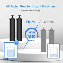 (Pack Of 2) Waterdrop NSF/ANSI 42&372 Certified Water Filter, Replacement For Berkey® BB9-2® Black Filters, ProOne® Or Alexapure® Gravity Water Filter System And Waterdrop King Tank Series - 黑色 - 查看 6