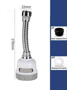 1pc Creative 360° Rotatable Faucet Extender With 2 Modes-Longer, Spin, Splash-Proof Nozzle For Upgraded Kitchen Water Saving! - Multicolor - View 2