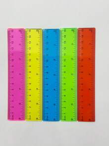 1 pieza/5 piezas/10 piezas Reglas de plástico transparente de 6 pulgadas, reglas, pulgadas, suministros de aprendizaje para estudiantes, artículos de oficina, artículos del hogar, papelería, herramientas de medición, regalos para maestros, útiles escolares, artículos esenciales para la temporada de regreso a clases (Reglas de plástico transparente, escala precisa - Herramientas de medición de PVC duraderas) - Multicolor - Ver 29