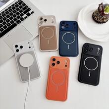 Leather Texture Phone Protective Case Compatible With Iphone 13, 13 Pro Max, 14, 14 Pro Max, 15, 15 Pro Max, 16, 16 Pro Max, 17, 17 Pro Max, 17 Pro - Silver - View 3