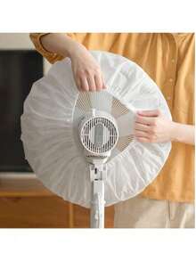 1pc/3pcs Washable Fan Filter Guard, Handmade Crimped Edge, Dust & Insect Proof, Elastic Drawstring Opening, Washable, Durable, Finger , Polyester Fiber Screen, Improve Air Quality, Fan Dust Cover, Suitable For Home Fan Storage, All Season - Multicolor - View 14