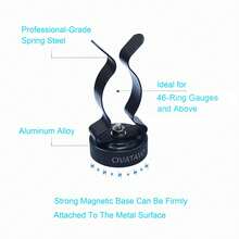 Clip de Soporte para Puros con Fuerte Agarre Magnético - Ideal para Golf, Viajes, Caza, Pesca y Navegación - Capacidad para 46 Anillos y Superiores - Metal Negro - Negro - - Ver 5