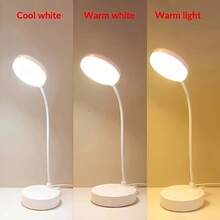 LED Eye Protection Desk Lamp With USB Power Supply, Dimmable 3-Mode Switching Between Cool And Warm White Light