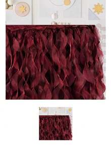 4 pies/6 pies/8 pies/9 pies/14 pies Faldas de mesa de organza, faldas de mesa rizada, faldas de mesa de sauce llorón, adecuadas para mesas de comedor rectangulares o redondas, para duchas nupciales, cumpleaños, fiestas de boda, banquetes, faldas de mesa para pasteles, decoración del hogar. - Multicolor - Ver 43