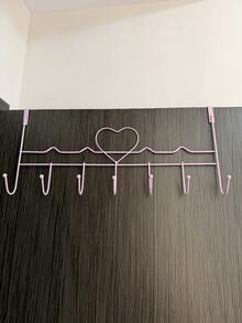 1pc 7-Hooks Over The Door Organizer Hooks, Metal Material, Wall Mounted Rack, Coat Hanger, Towel Rack, Storage Hang Rack, Wall Decor Frame, Perfect For Hanging Towels, Clothes, Hats, Wallets And Bathrobes, Home Decor, Furniture Storage - Black - View 18