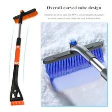 New Rascador de hielo de 31.5 pulgadas y cepillo para polvo de nieve extensible cepillo para polvo giratorio de 360° para coche con agarre ergonómico de espuma herramienta de extracción de hielo - como en la foto - Ver 6
