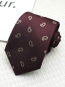 1 Cà vạt họa tiết Paisley màu đỏ tía, thích hợp cho công sở, thường ngày, đám cưới, tiệc tùng hàng ngày - Nhiều màu - Xem 5