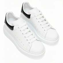 Tênis Masculino Casual Premium Design Moderno - Branco e Preto - Visão 3