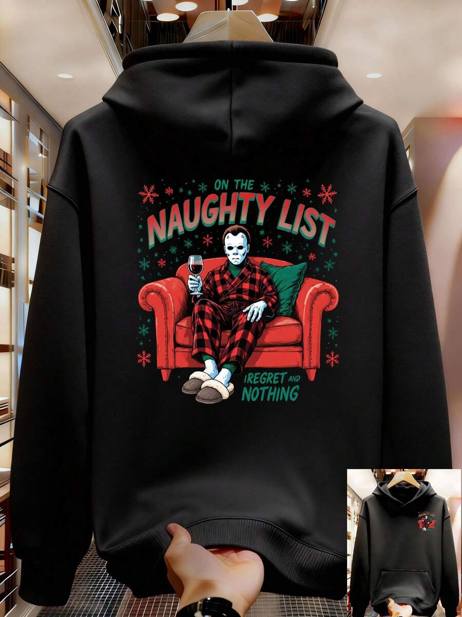 Sudadera con capucha para hombres Sudadera para hombres - Negro - Ver 1