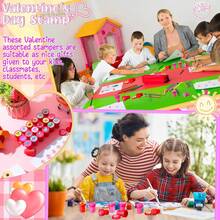 10/20 pièces Tampons à l'encre de la Saint-Valentin, tampons amusants, convenant aux enfants garçons et filles pour les faveurs de fête, les récompenses en classe, les échanges de cadeaux, les incitations scolaires et les fourre-tout, couleurs et styles aléatoires